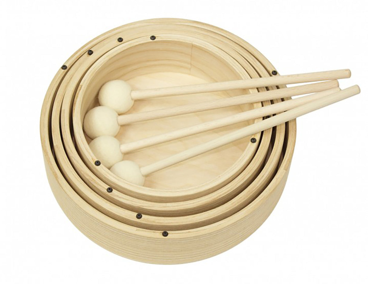 Wooden drum kit for children