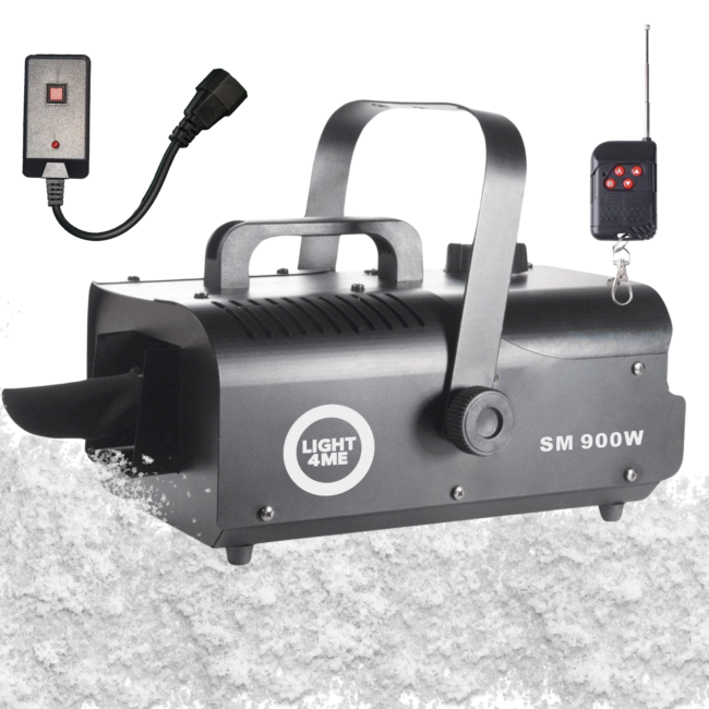 LIGHT4ME SM 900W Schneemaschine mit Fernbedienung, schwarz