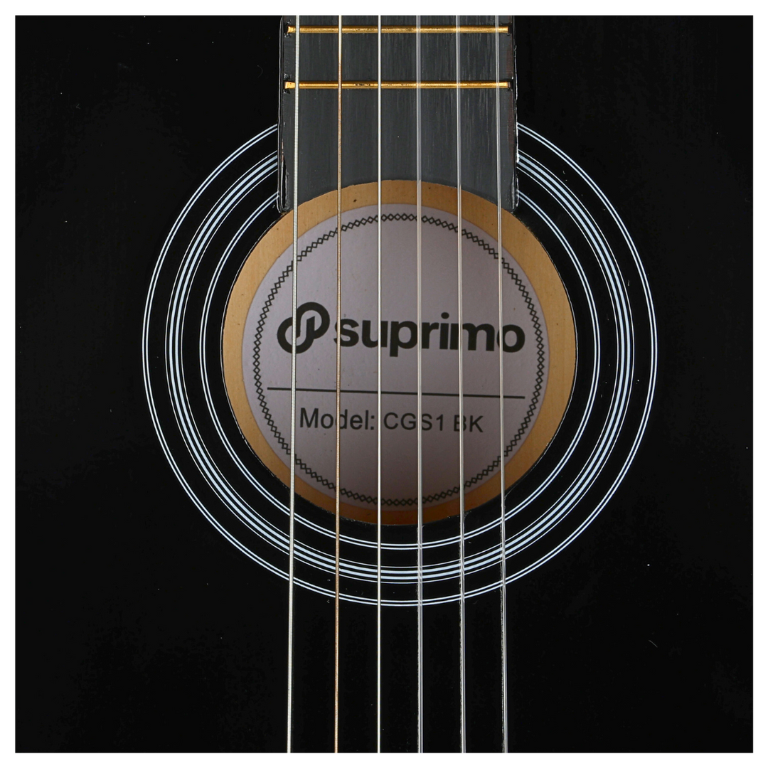 Suprimo CGS1 BK Klassische Gitarre 4/4 – Schwarz