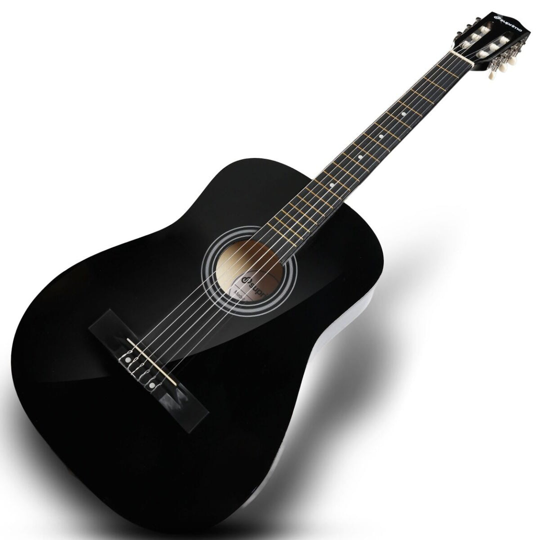 Suprimo CGS3 BK Klassische Gitarren 4/4 – Schwarzes Anfänger-Set