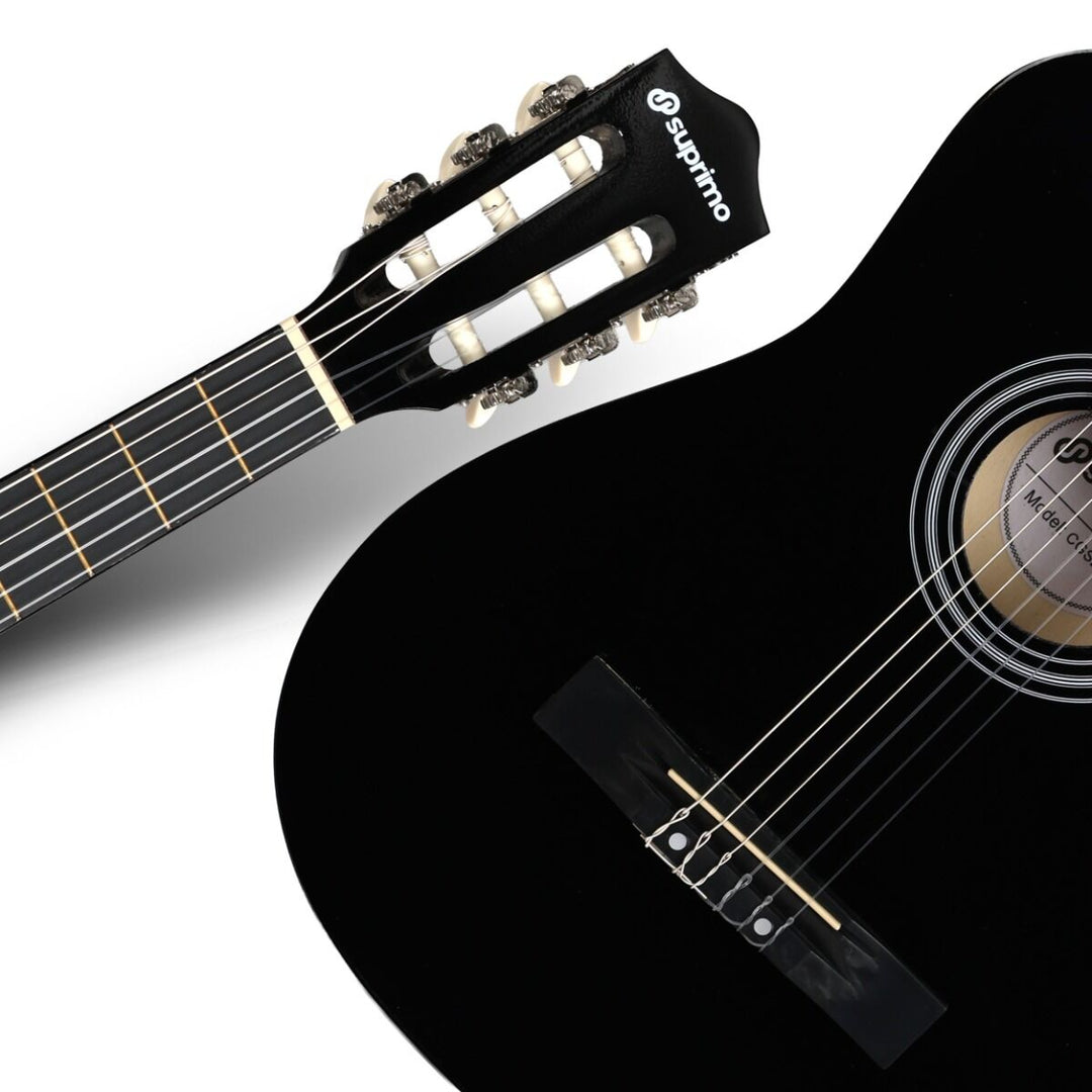 Suprimo CGS1 BK Klassische Gitarre 4/4 – Schwarz