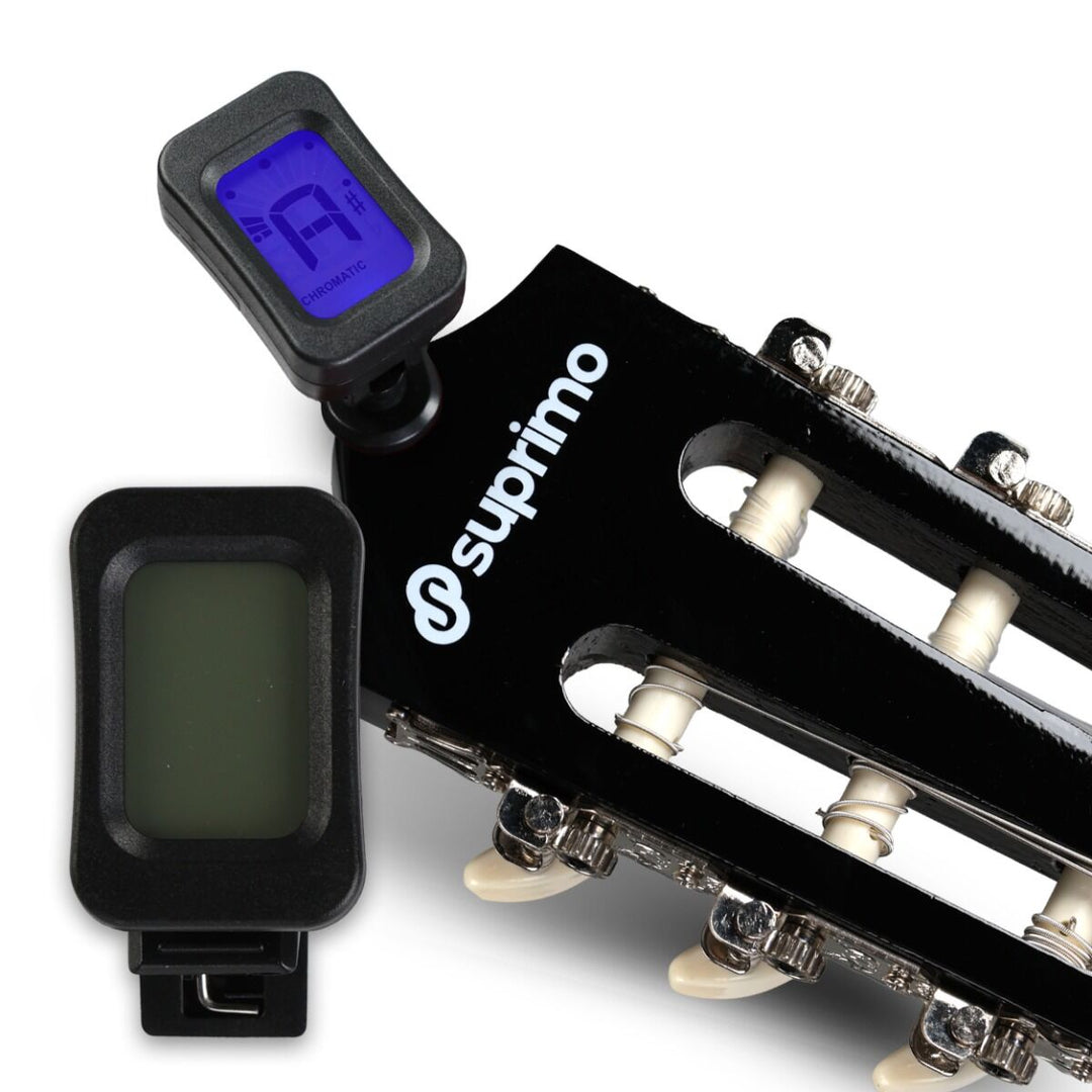 Suprimo CGS3 BK Klassische Gitarren 4/4 – Schwarzes Anfänger-Set