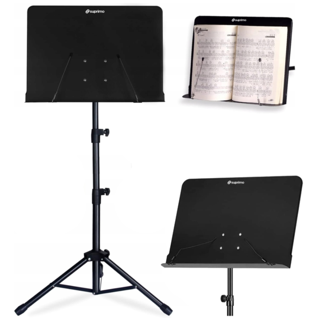 Notenständer Verstellbar 82-146 cm, Schwarz
