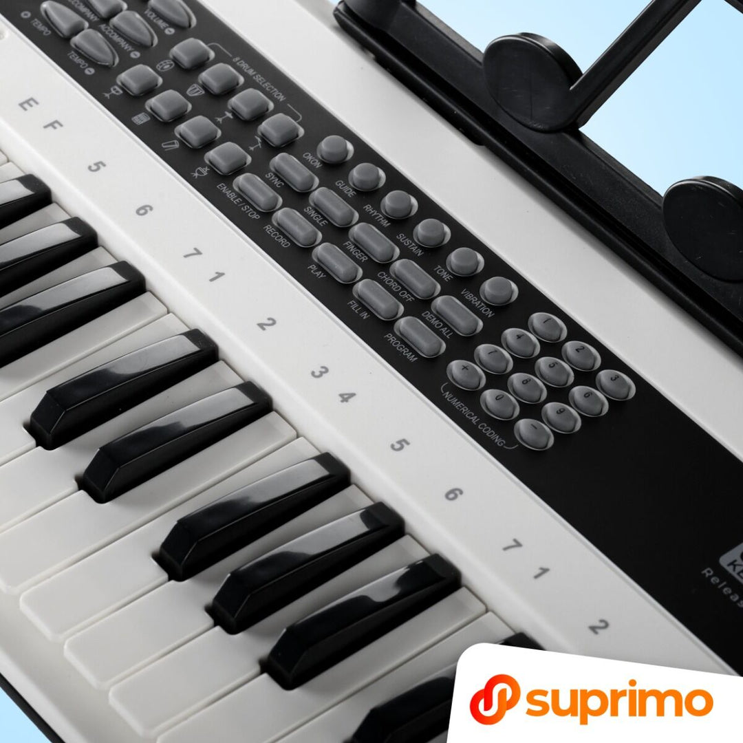SUPRIMO KEY61 KD Keyboards 61 Tasten mit Mikrofon, Weiß