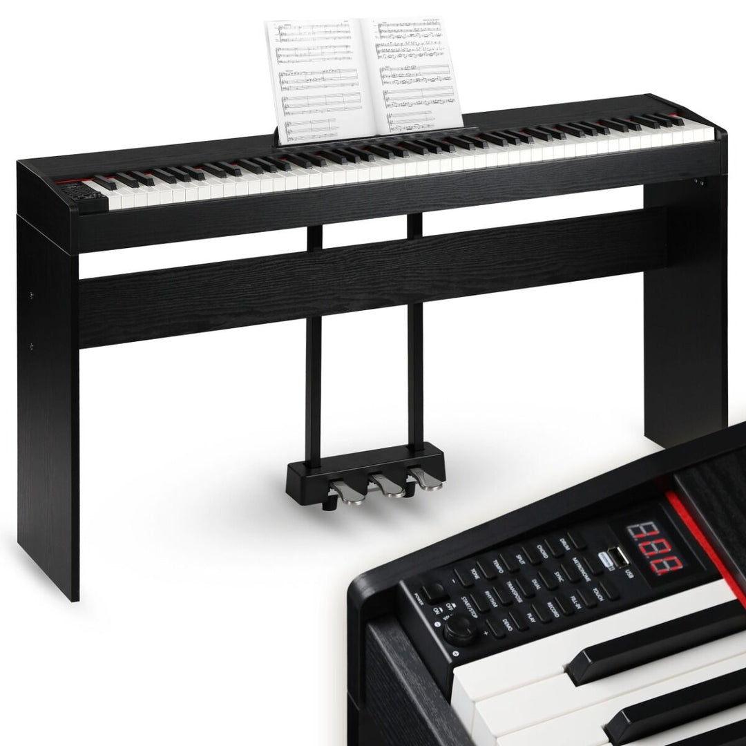 Suprimo SDP88 BK Digitalpiano 88 mit gewichteten Tasten, Schwarz
