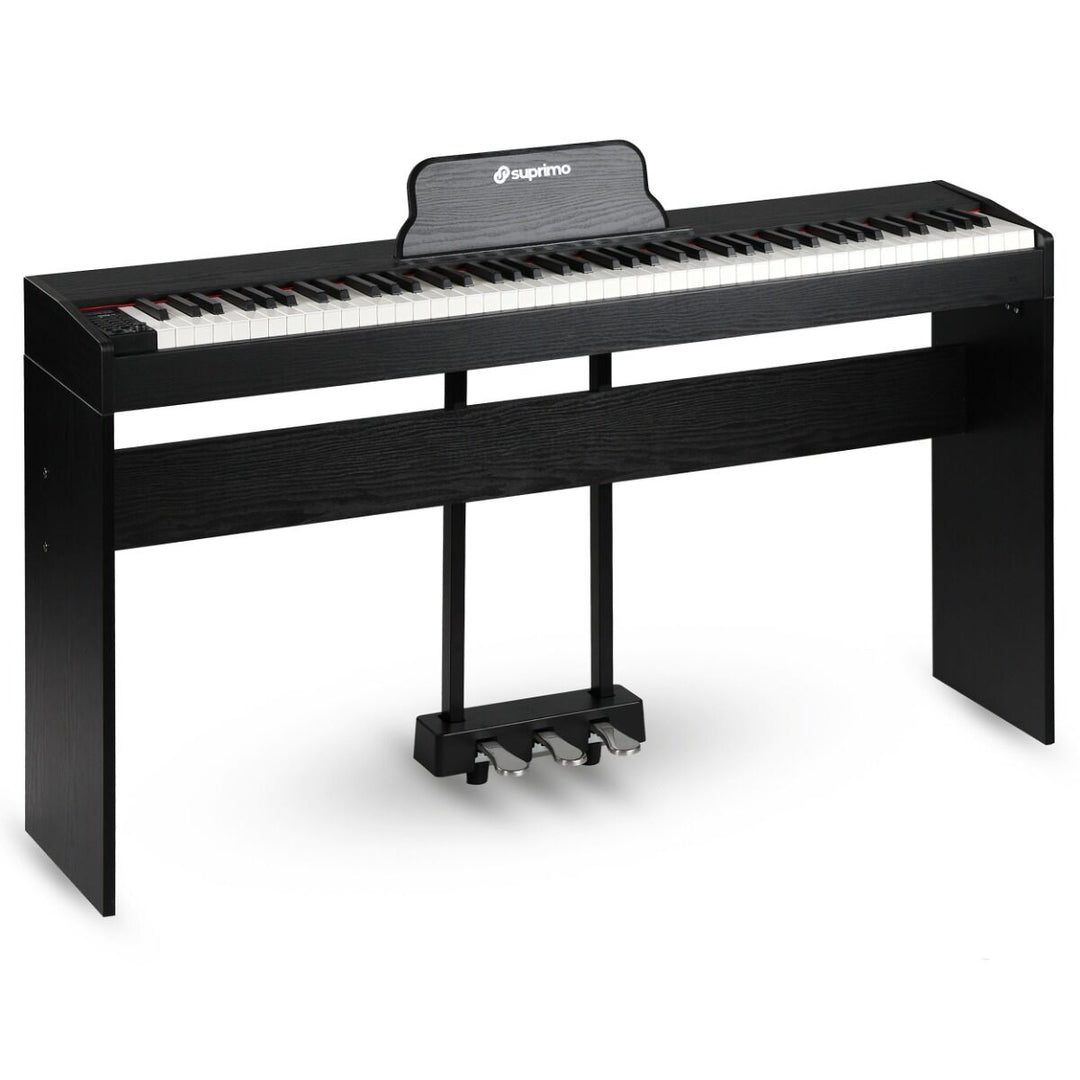Suprimo SDP88 BK Digitalpiano 88 mit gewichteten Tasten, Schwarz
