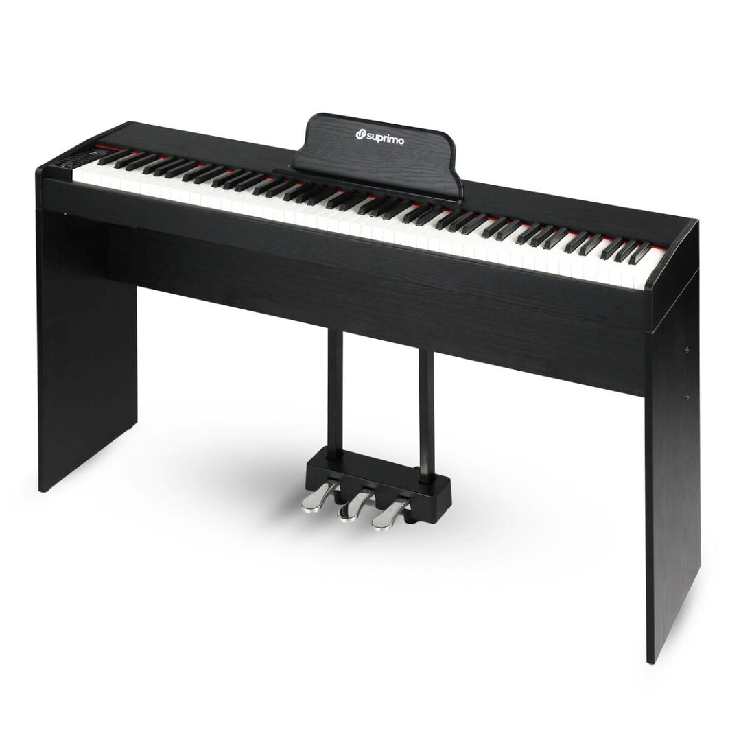 Suprimo SDP88 BK Digitalpiano 88 mit gewichteten Tasten, Schwarz