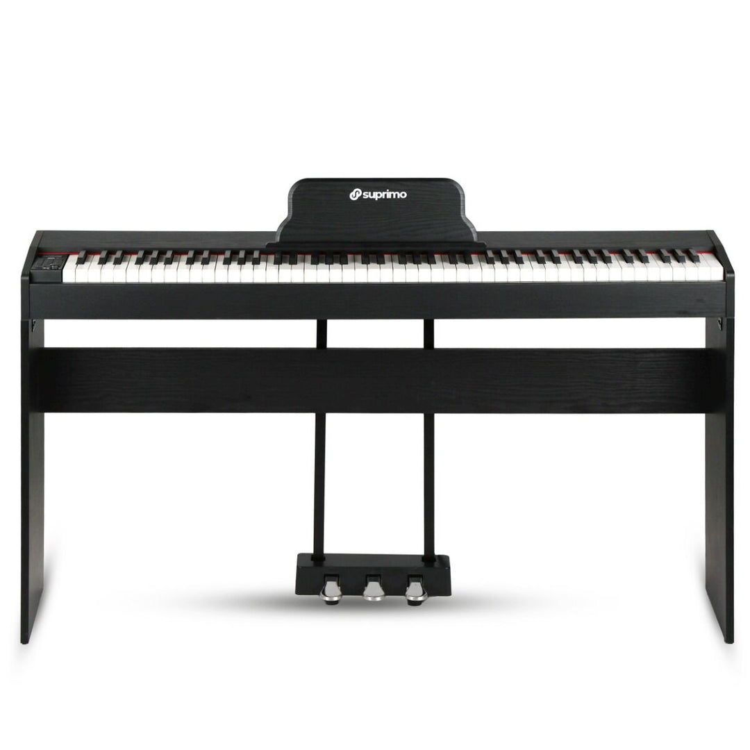 Suprimo SDP88 BK Digitalpiano 88 mit gewichteten Tasten, Schwarz