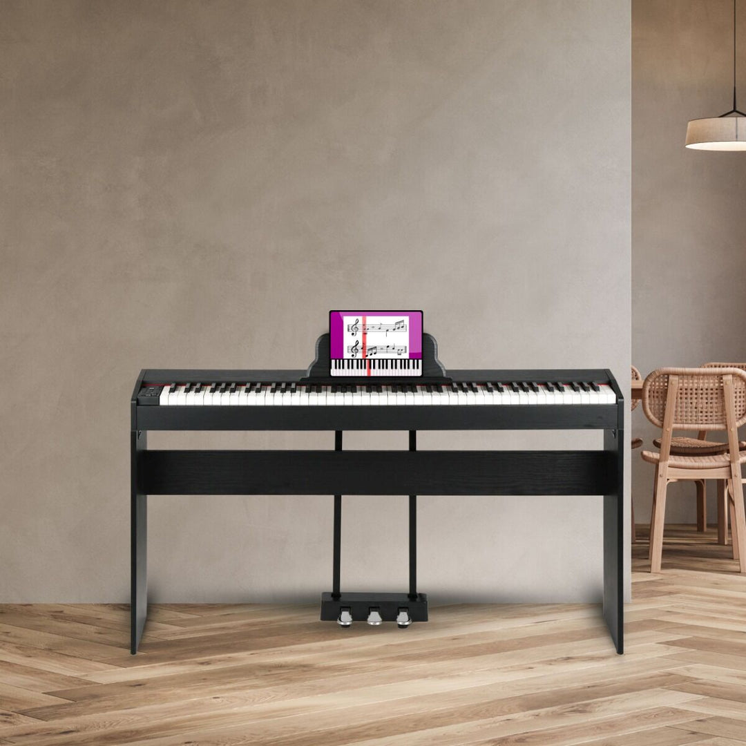 Suprimo SDP88 BK Digitalpiano 88 mit gewichteten Tasten, Schwarz