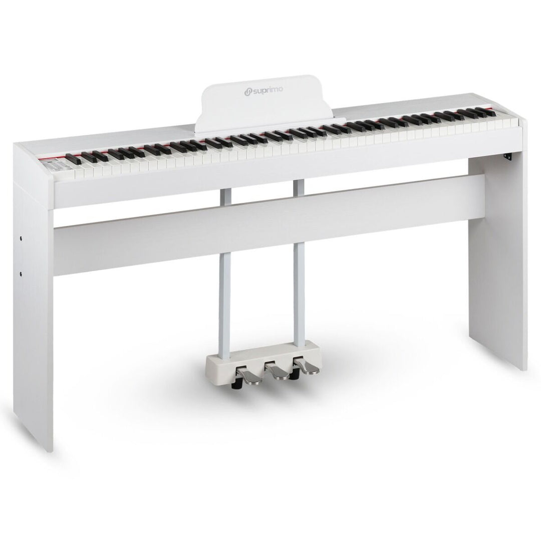 Suprimo SDP88 WH Digital Piano 88 mit gewichteten Tasten, Weiß