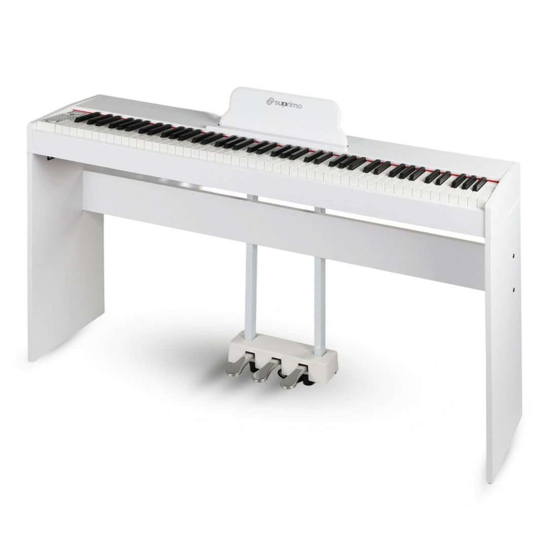 Suprimo SDP88 WH Digital Piano 88 mit gewichteten Tasten, Weiß