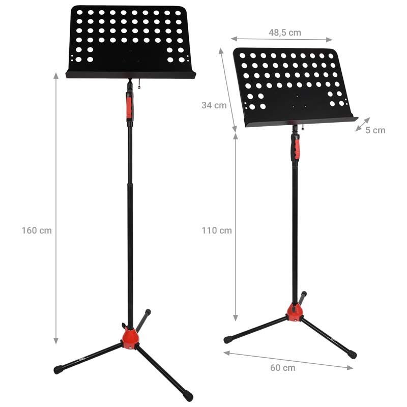 Notenständer, verstellbar und mit Self-Locking-Funktion