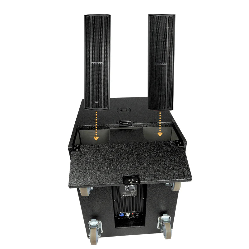 Karaoke Anlage mit 2 Mikrofonen (Schwarz)