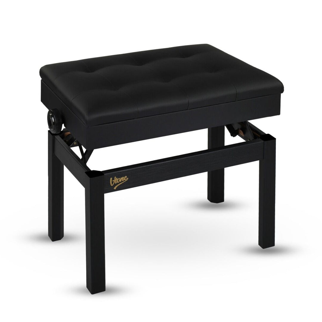 V-TONE Klavier- und Keyboardsbank mit Stauraum, Schwarz