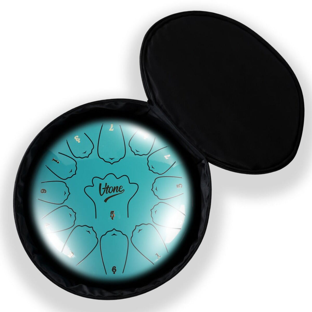 Tongue Drum 12" Cyan inkl. Tasche (13 Töne C Skala)