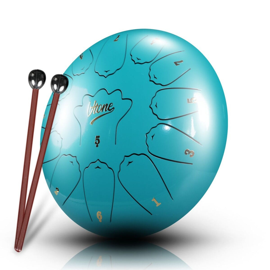 Tongue Drum 12" Cyan inkl. Tasche (13 Töne C Skala)