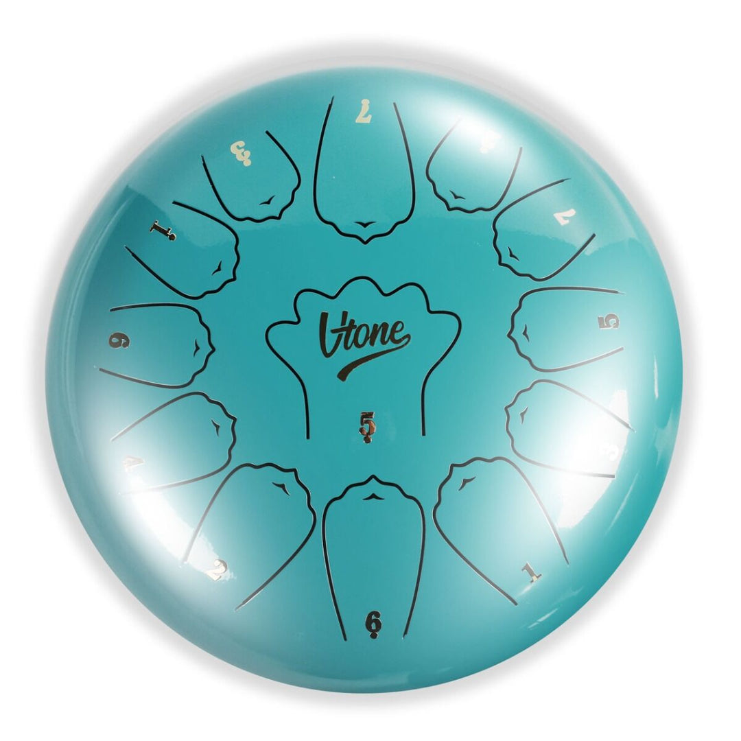 Tongue Drum 12" Cyan inkl. Tasche (13 Töne C Skala)
