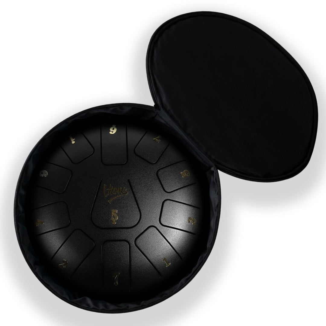 Tongue Drum 8" Schwarz inkl. Zubehör (11 Töne)