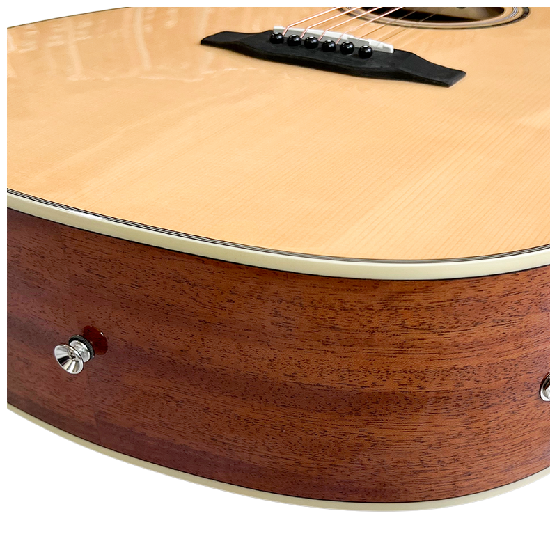 V-TONE VEAG1 CE NT Elektroakustische Gitarre 4/4 Dreadnought Cutaway – Natur
