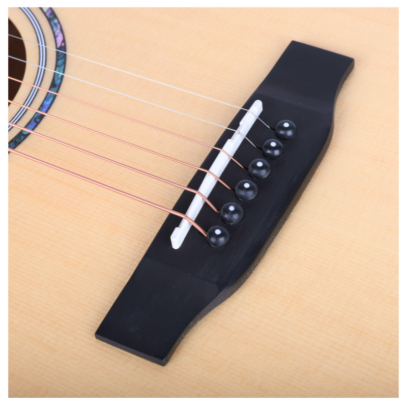 V-TONE VEAG1 CE NT Elektroakustische Gitarre 4/4 Dreadnought Cutaway – Natur