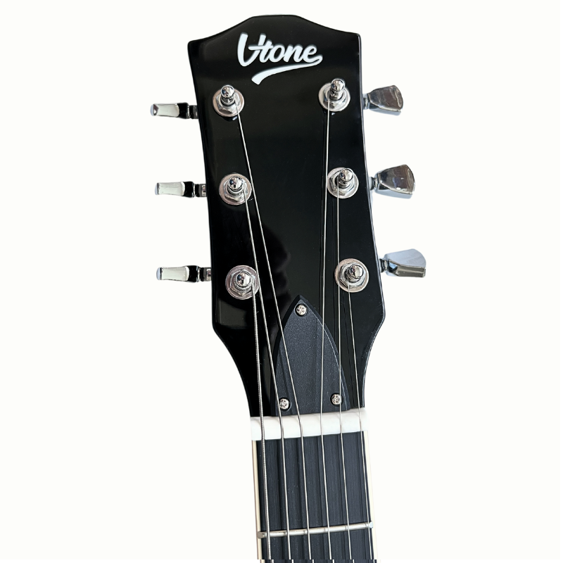 V-TONE VLP1 BK Elektrische Gitarren 4/4 Les Paul HH – Black Gloss
