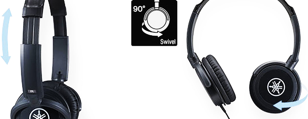 Yamaha HPH-100B On-Ear Studio Kopfhörer (Schwarz)