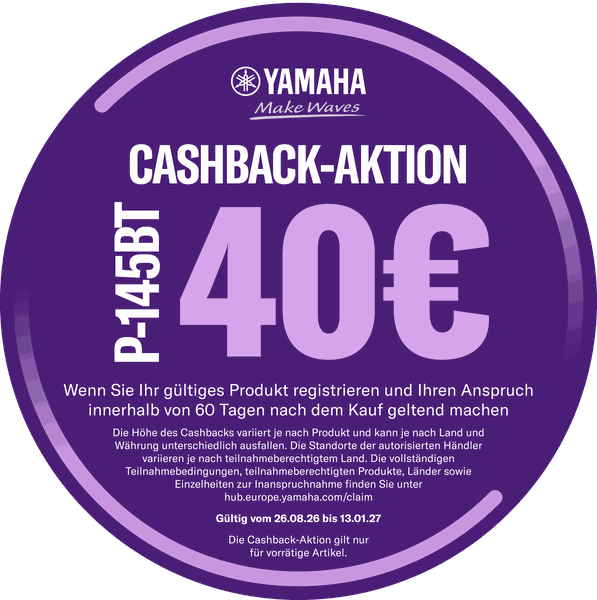 Yamaha Cashback-Aktion: 40 € zurückerhalten – so geht's