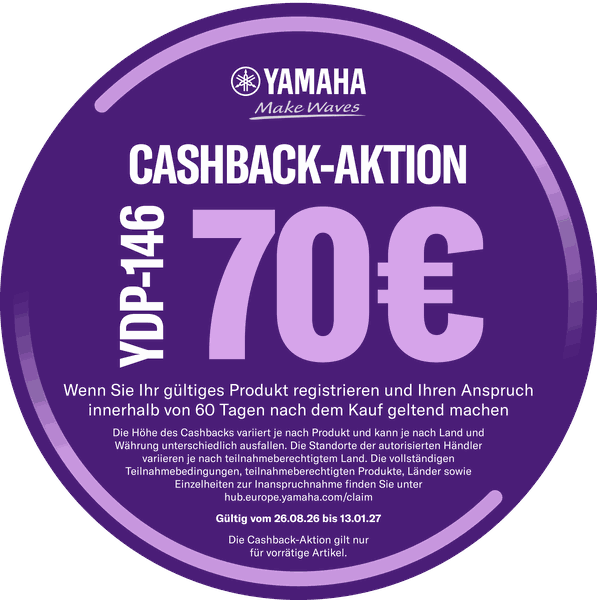 Yamaha Cashback-Aktion: 70 € zurückerhalten – so geht's