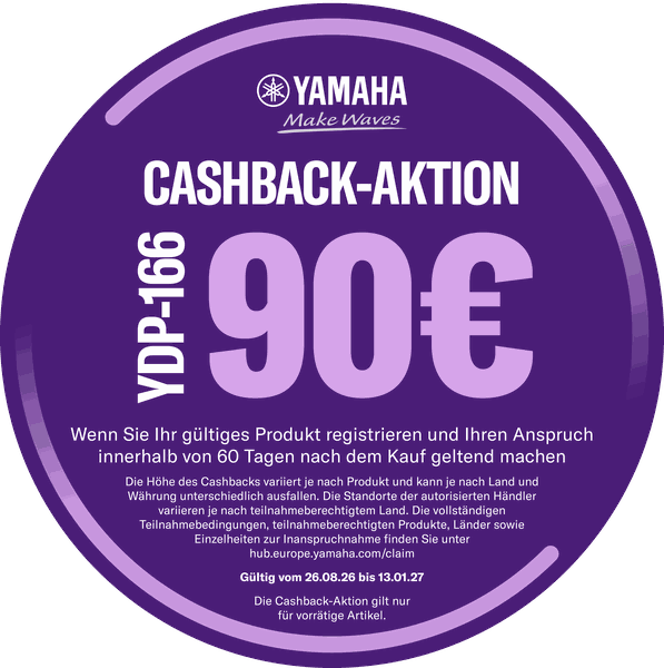 Yamaha Cashback-Aktion: 90 € zurückerhalten – so geht's