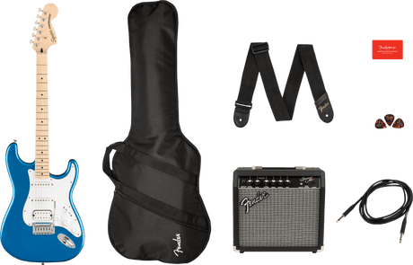 Fender Stratocaster E-Gitarre Startpakke (Lake Placid Blue)