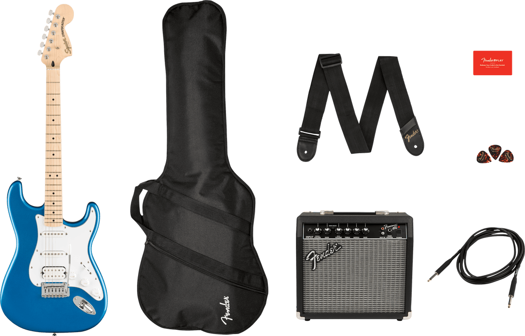 Fender Stratocaster E-Gitarre Startpakke (Lake Placid Blue)