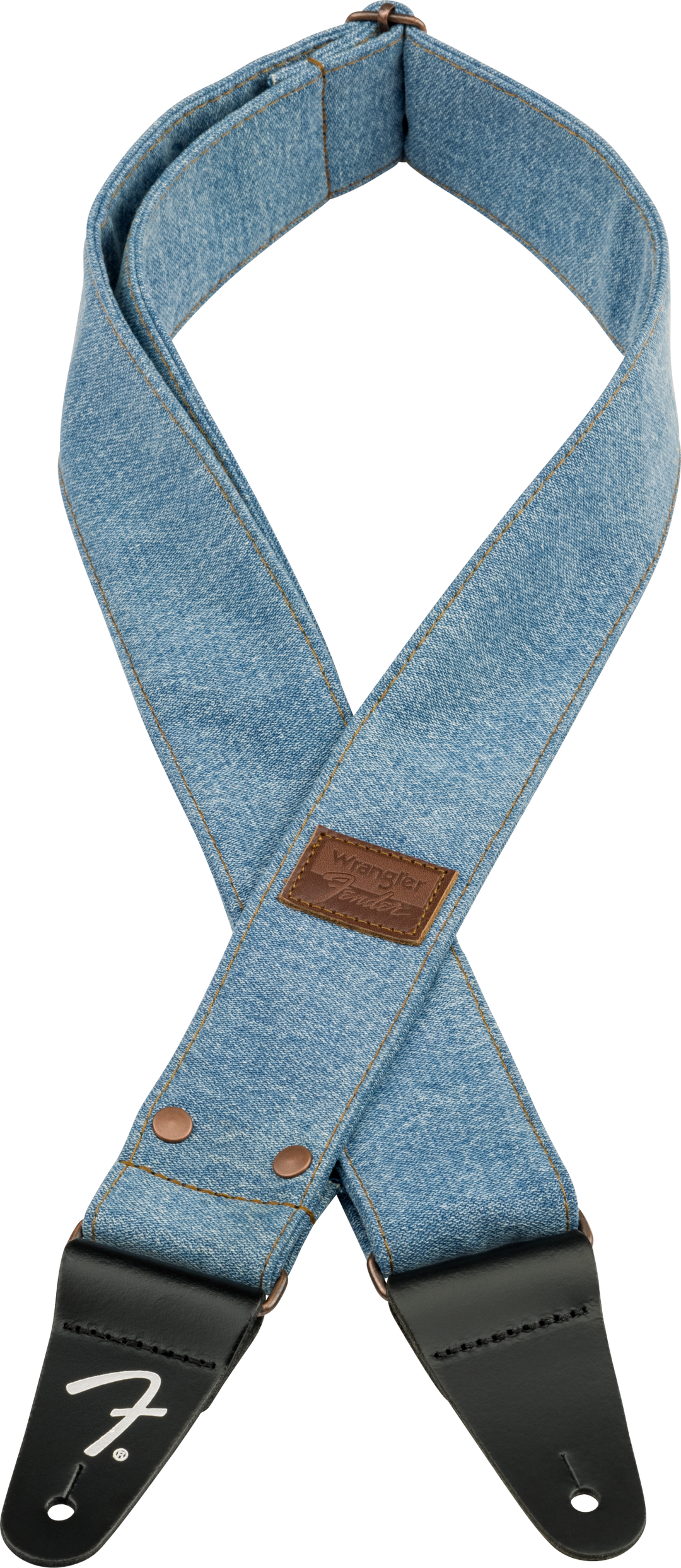 Fender x Wrangler Denim Gitarrenrem (Light Indigo, 2")