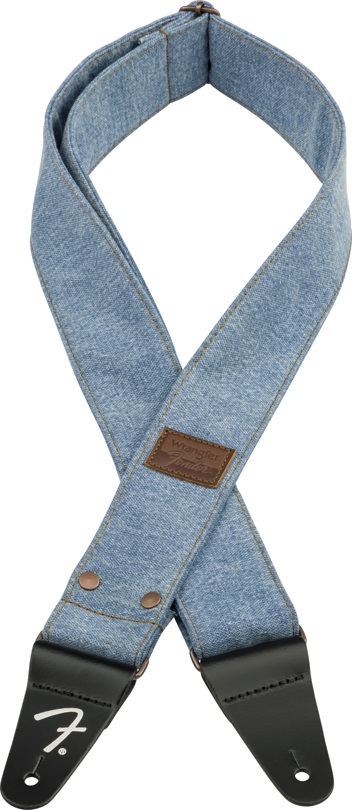 Fender x Wrangler Denim Guitar Strap (Light Indigo, 2")