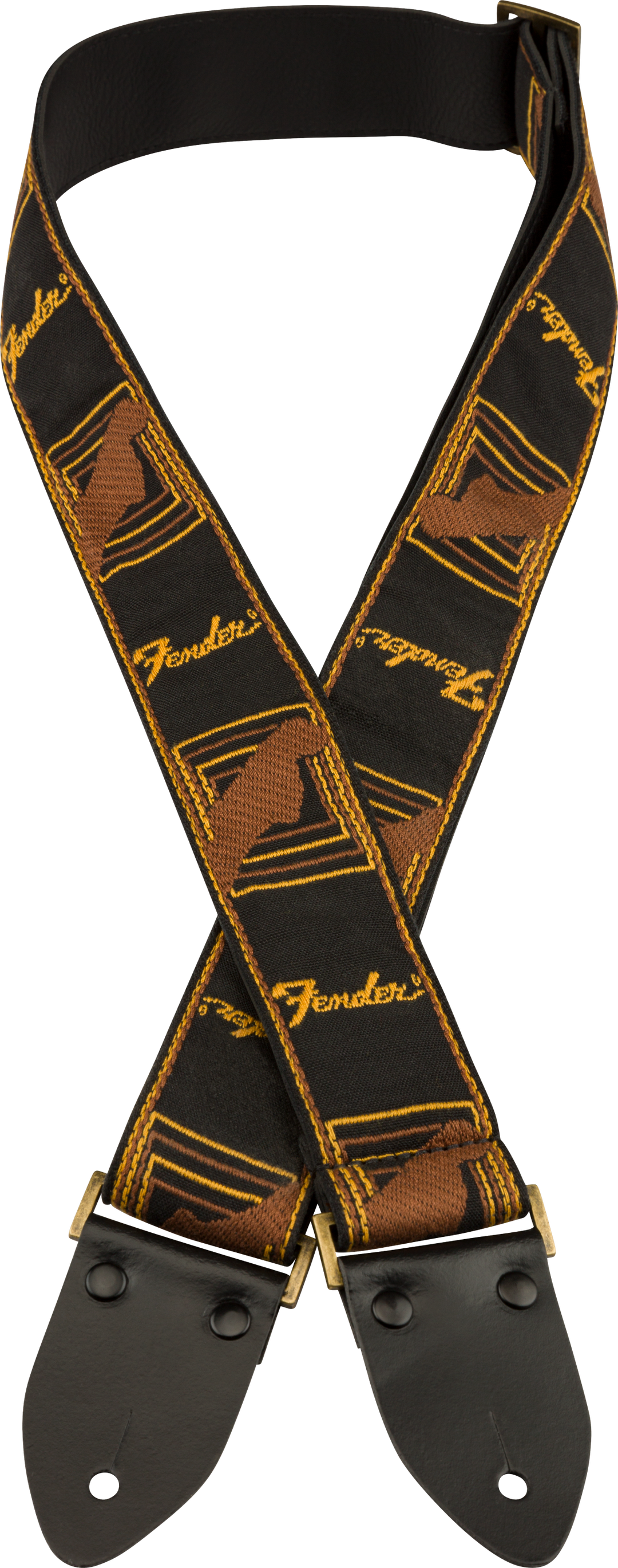 Fender Legacy Vintage Gitarrenrem (Black/Yellow/Brown, 2")