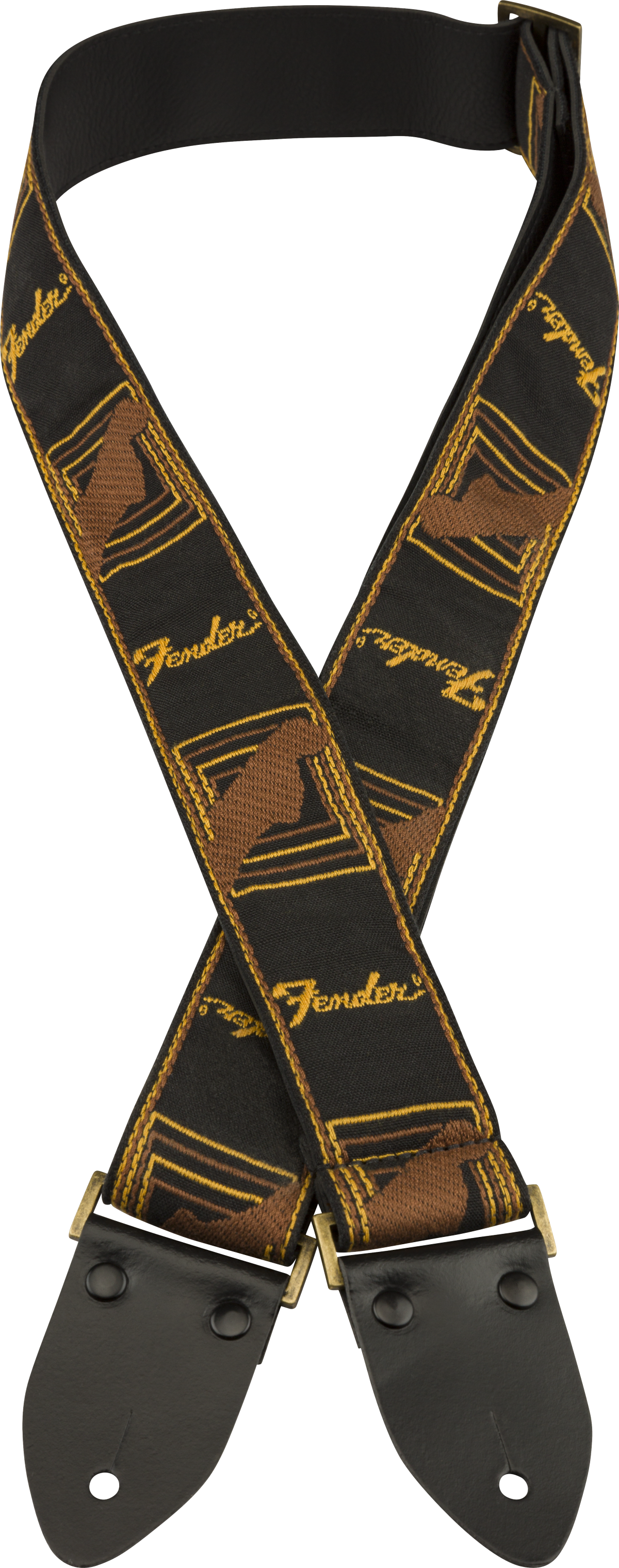 Fender Legacy Vintage Guitar strap (Black/Yellow/Brown, 2")