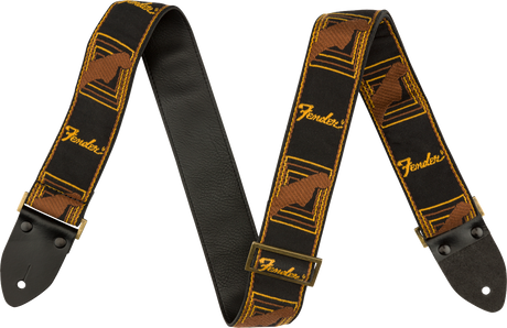 Fender Legacy Vintage Gitarrenrem (Black/Yellow/Brown, 2")
