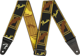 Fender Weighless Guitar Strap (Black/Yellow/Brown, 2")