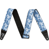Fender Hawaiian Guitar Strap (Blue Floral, 2")