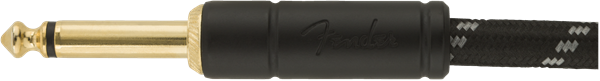 Fender Deluxe Gitarren Kabel Winkelstecker (Black Tweed, 4,5m)