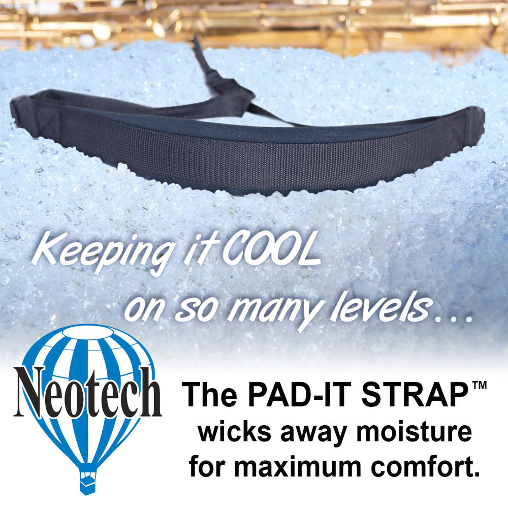 Neotech Pad-It Strap Saxofonriemen Standard, schwarz, 46 bis 56 cm