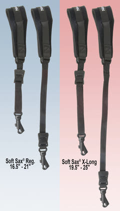 Neotech Soft Sax Saxofonriemen Standard, schwarz, Kunststoffhaken