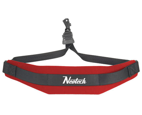 Neotech Soft Sax Saxophonriemen Standard, rot, Kunststoffhaken