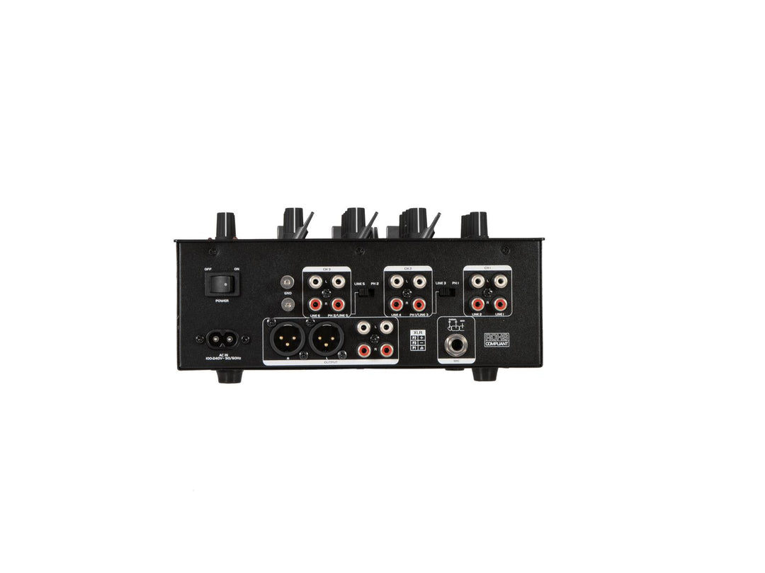 OMNITRONIC PM-322P 3-Kanal-DJ-Mixer mit Bluetooth & USB-Player