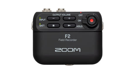 Zoom F2 Feldrecorder mit Lavalier-Mikrofon