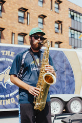 Neotech Soft Sax Saxophonriemen Standard, dunkelblau, Kunststoffhaken