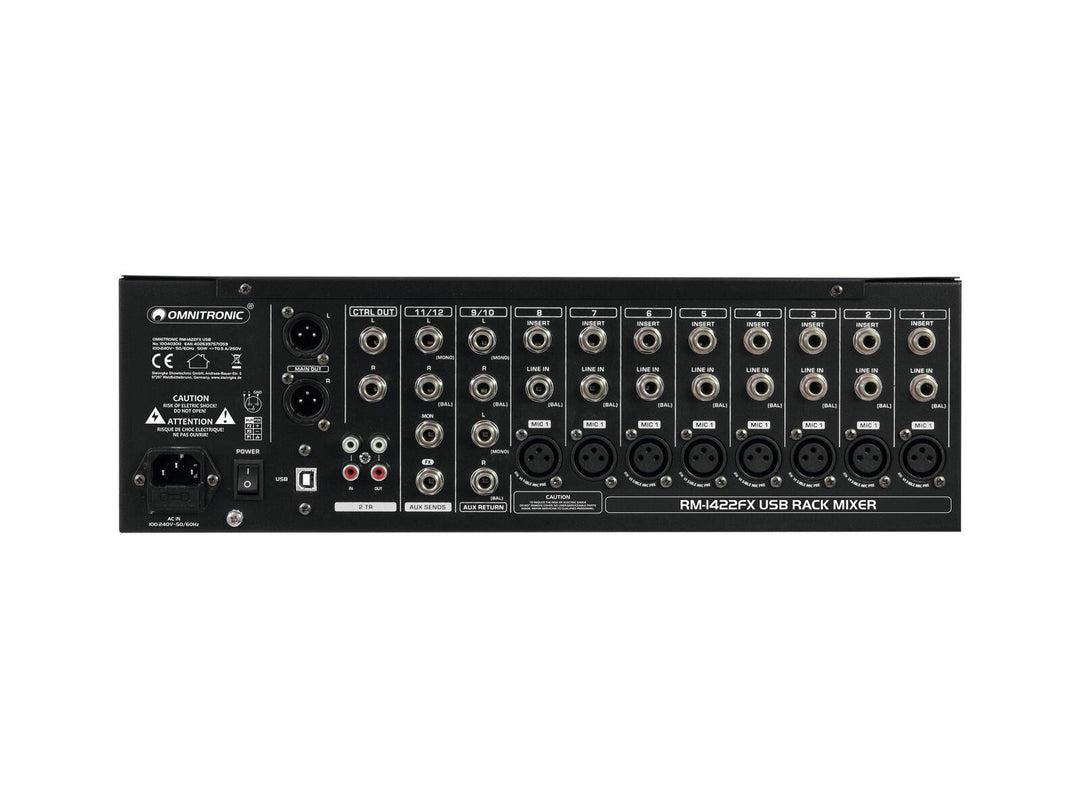 OMNITRONIC RM-1422FX USB Rackmixer