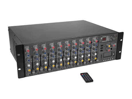 OMNITRONIC RM-1422FXA USB-Rack-Powermixer