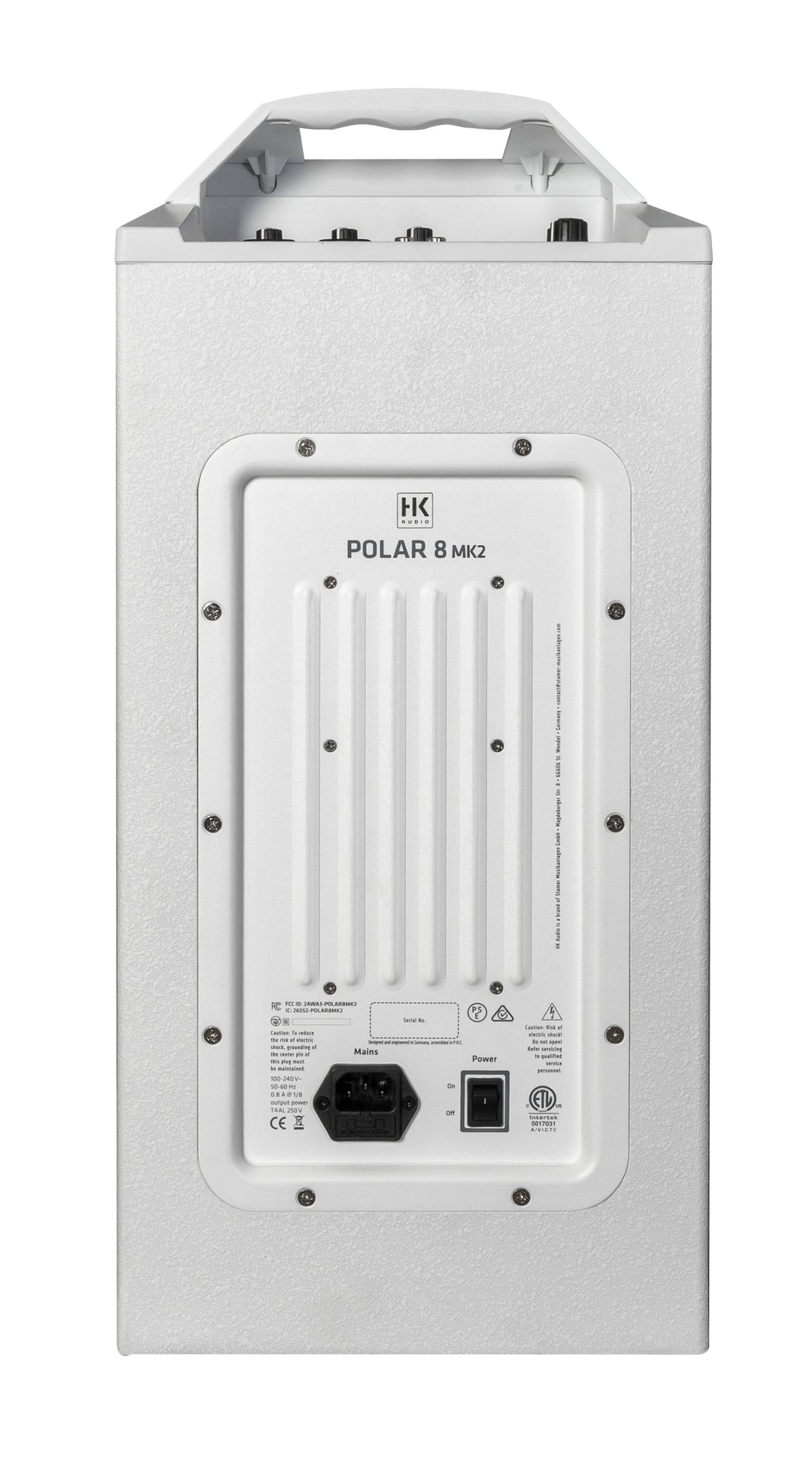 HK Audio POLAR 8 MK2 White Aktives Säulen-PA-System 1200W mit Bluetooth