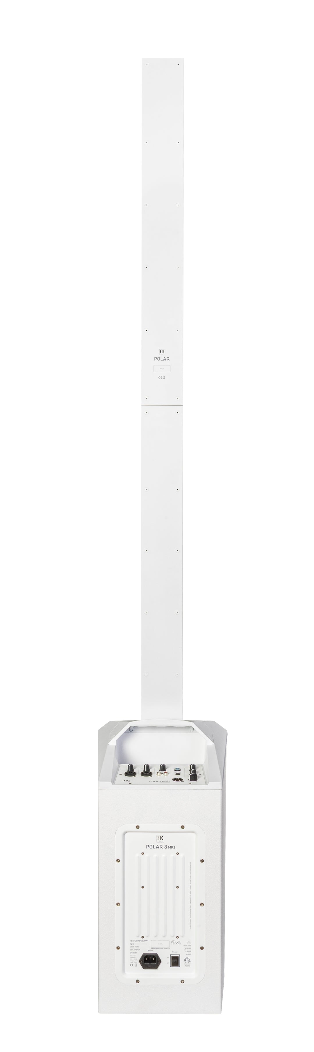 HK Audio POLAR 8 MK2 White Aktives Säulen-PA-System 1200W mit Bluetooth