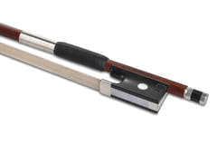Otto Dürrschmidt violinbue, pernambuco, rund stang, sølv